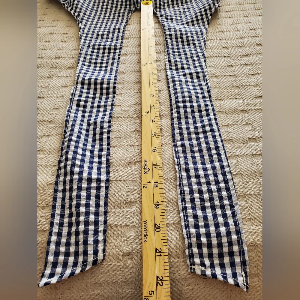 Sanctuary Claire Gingham Tie Front Top - Blue White Cottagecore Boho NWOT - Picture 7 of 11